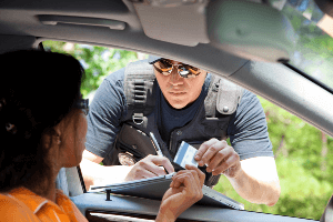 police traffic stop during daytime
