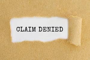 claim denied type on paper