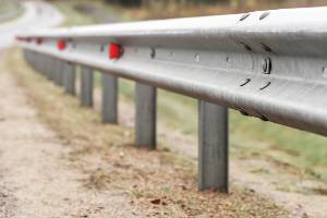 metal guardrail on roadside