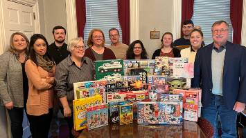 schmidt kramer staff with toys for tots