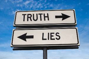 street signs for truth and lies