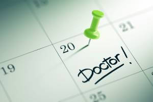 doctor written on calendar