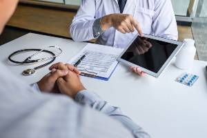 doctor and patient discussing situation