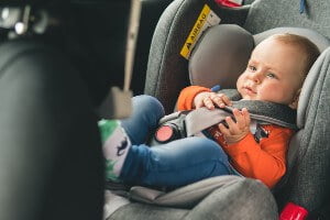 child left in a hot car