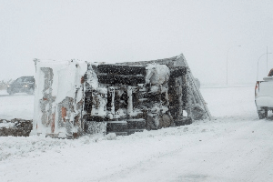 winter truck acciden