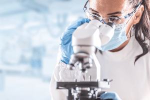 female working in lab