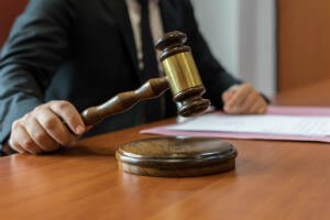 making a ruling in a courtroom