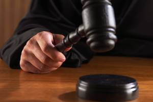 judge about to drop gavel