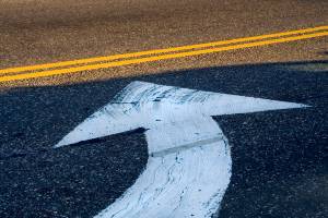 left turn lane on road