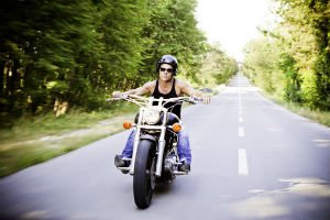 motorcycle operator country road