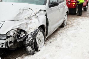winter car crash in pa