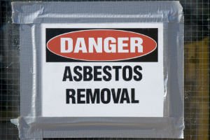 asbestos removal danger sign