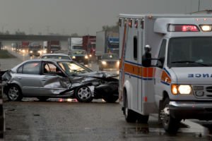 ambulance leaving accident